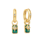 ANIA HAIE earring charm faceted green EC048-08G