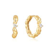 ANIA HAIE earrings twisted wave hoop E050-01G