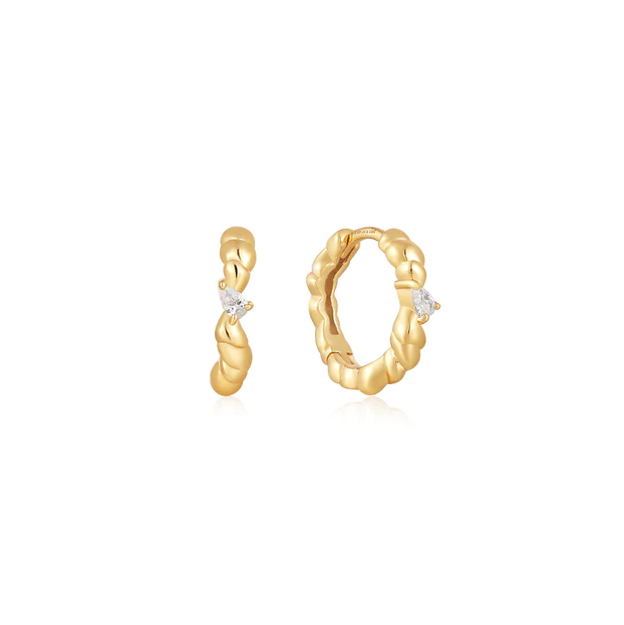 ANIA HAIE earrings twisted wave hoop E050-01G