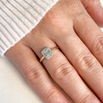 Gull ring med diamanter totalt 0,27ct TW/SI