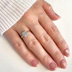 Gull ring med diamanter totalt 0,27ct TW/SI