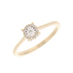 Gull rosett ring med diamanter 0,10ct WP1