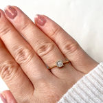 Gull rosett ring med diamanter 0,10ct WP1
