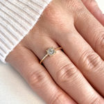 Gull rosett ring med diamanter 0,10ct WP1
