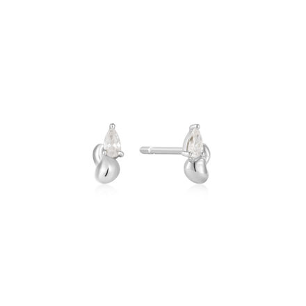 ANIA HAIE earrings twisted wave silver plated STUD E050-02H