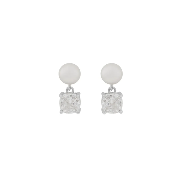 Saga small pendant ear s/clear