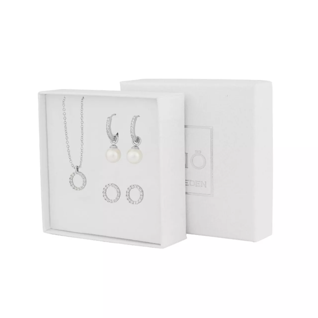 Judy set necklace 3 s/white