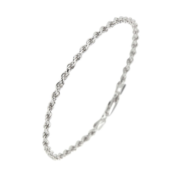 Sølv armbånd 2,4mm Cordel 17cm