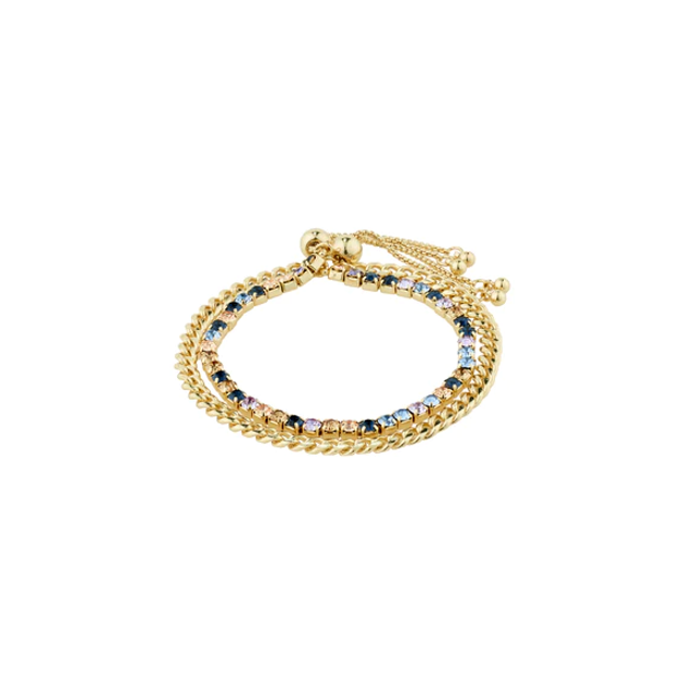 REIGN bracelet, 2-in-1 set, gold-plated