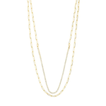 ROWAN recycled necklace, 2-in-1, gold-plated