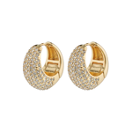 NAOMI recycled crystal hoops gold-plated