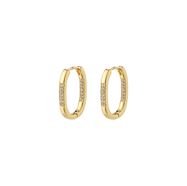 STAR recycled hoops, gold-plated