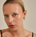 STAR recycled hoops, gold-plated