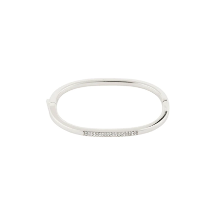 STAR recycled crystal bangle silver-plated