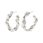 SUN recycled twisted hoops silver