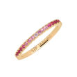 Ring forgylt sølv Sif Jakobs Ellera med rosa cubic zirconia