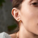 ANIA HAIE earrings sparkle chubby hoops 13mm, E054-05G