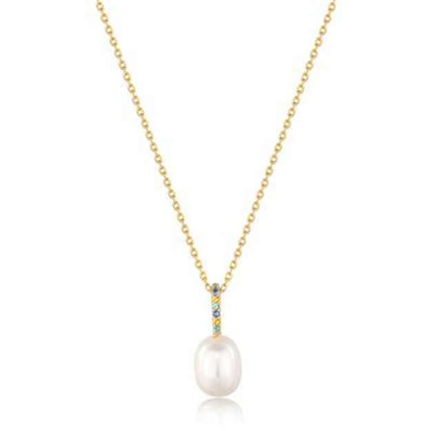 ANIA HAIE pendant gem pearl drop 450-500 mm N054-01G