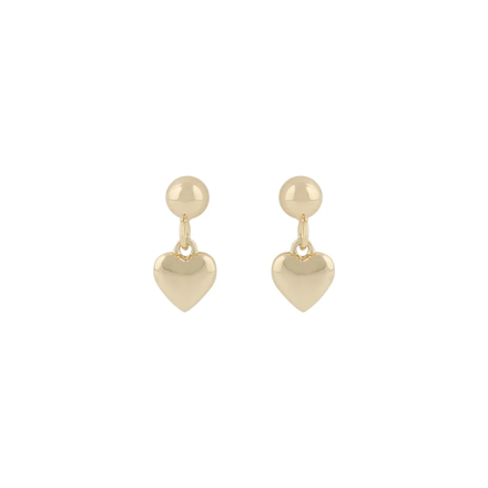 Brooklyn heart small pendant ear plain g