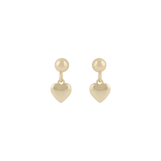 Brooklyn heart small pendant ear plain g