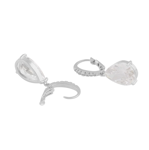 Ashley drop pendant ear s/clear