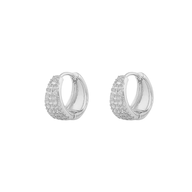 Brooklyn oval ring ear s/clear