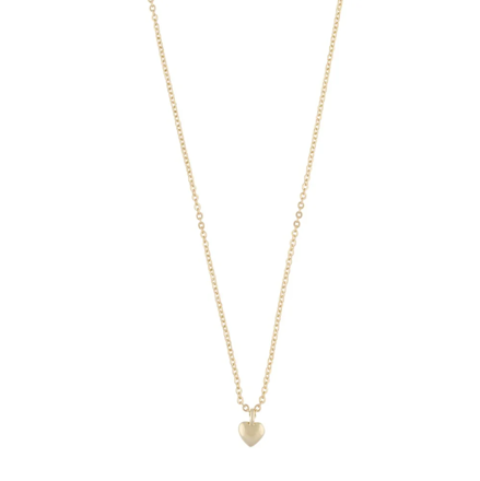 Brooklyn small heart pendant neck 42 plain g