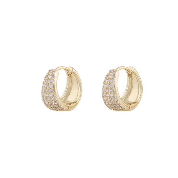 Brooklyn oval ring ear g/clear