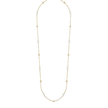 Lydia small chain neck 45  g/white