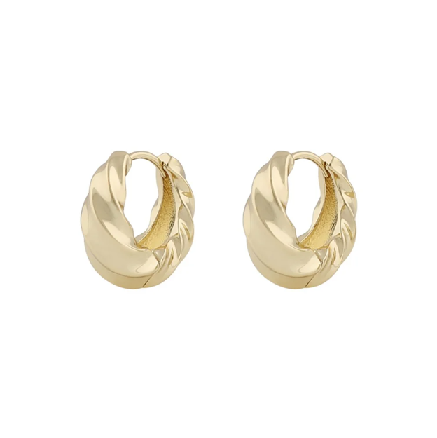 Lydia big twist ring ear plain g