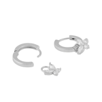 Meya butterfly ring pendant ear s/clear