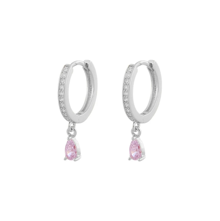 Camille drop ring ear s/pink