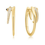 ANIA HAIE earrings sparkle double hoops 23mm E053-10g