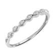 Hvitt gull ring snaret med diamant 0,10ct TW/SI