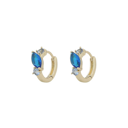 Meadow small ring ear g/blue mix