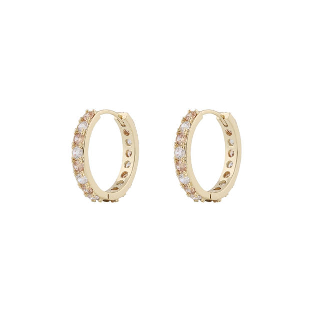 Ellie stone ring ear g/mix champagne