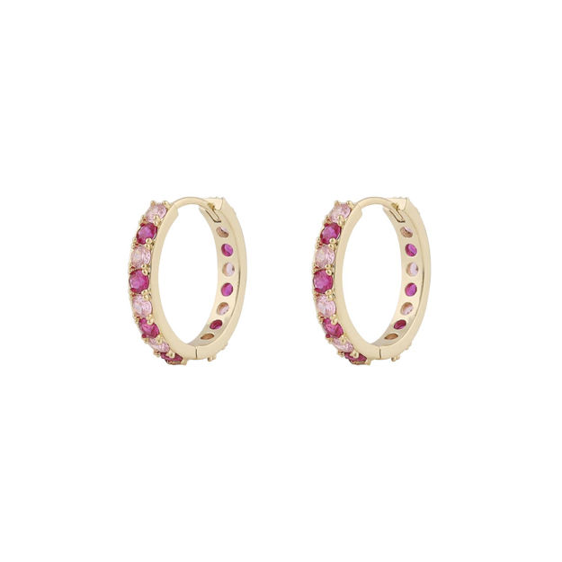 Ellie stone ring ear g/mix fuchsia