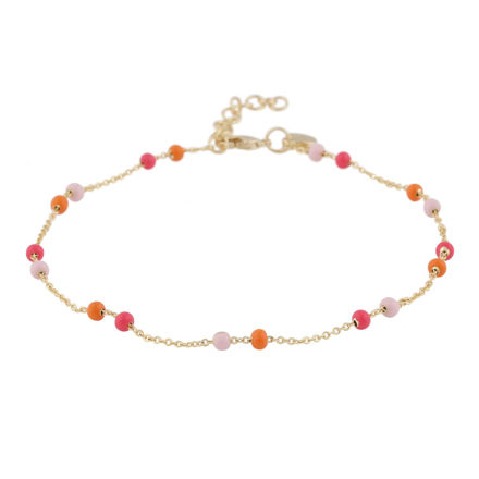 Twiggy anklet g/mix pink - Onesize