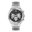 Guess Mens Work Life silver 44mm 5ATM, stål klokke sort skive