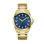 Guess Mens Work Life forgylt 44mm 5ATM, blå skive
