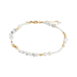 Force ankle chain  goldplated/white