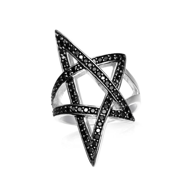 RING RH.SØLV CORBARA BLACK SIF-JAKOBS