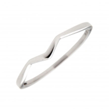 Ring hvitt gull "V" 1,5mm