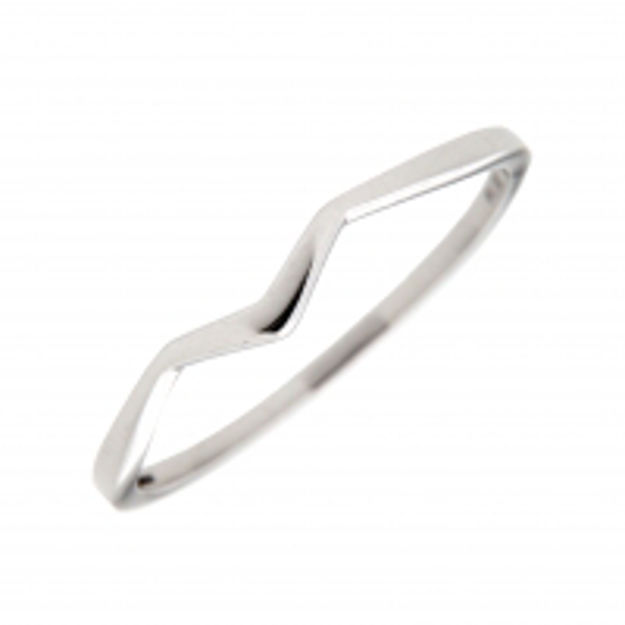 Ring hvitt gull "V" 1,5mm