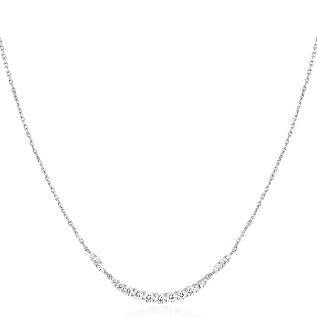 ANIA HAIE necklace arc pave silver plated N056-02H