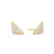 ANIA HAIE GOLD TRIANGULAR PAVE STUD EARRINGS 