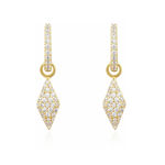 ANIA HAIE GOLD PAVE SPARKLE HOOP EARRINGS 