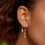 ANIA HAIE GOLD PAVE SPARKLE HOOP EARRINGS 