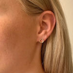 Colline small ear goldplated / clear stone