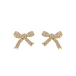 Stina bow stone ear g/clear